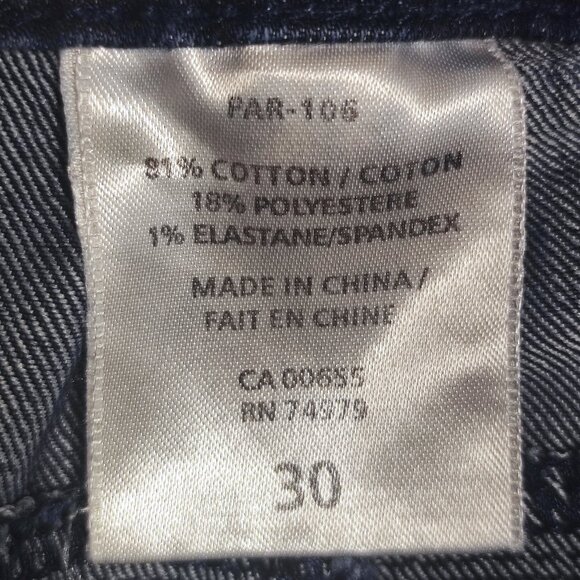 Parasuco jeans straight leg classic women's size 30 ink blue stretch - Picture 6 of 11